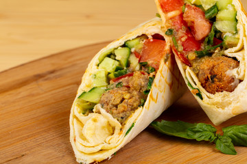 Shawarma with falafel