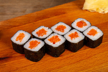 Japanese roll with salmon