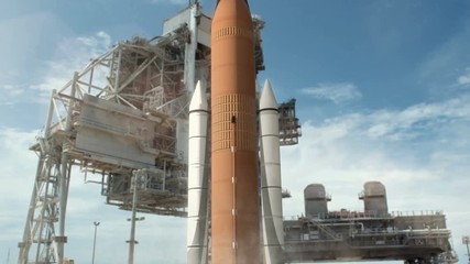 Space Rocket on Launch Pad Animation