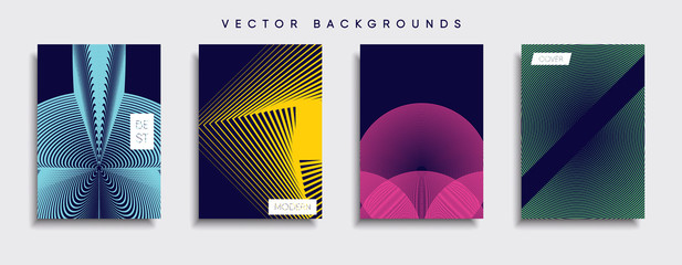 Vector cover designs. Future Poster template. Smartphone modern background set.