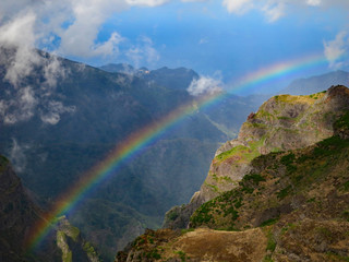 Beautiful rainbow in Madeira