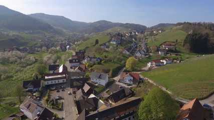 Fototapeta na wymiar Aerial shoot in Germany, Kappelrodeck