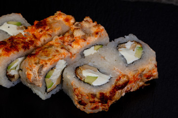 Japanese roll with salmon