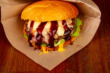 Homemade tasty burger