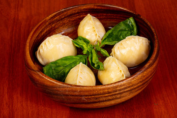 Uzbek traditional dumplings - Manti