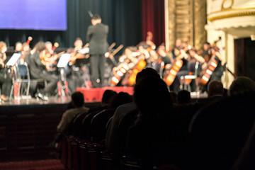 Audience watching concert show in the theater