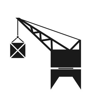 Port Crane Silhouette Icon