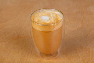 Coffee cappuccino in the glass