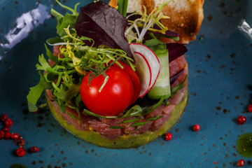 Tartar with salmon and avocado