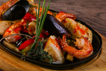 Seafood pan mix