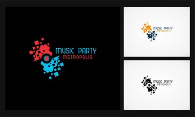 music party icon metropolis logo