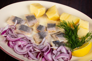 Herring with onion
