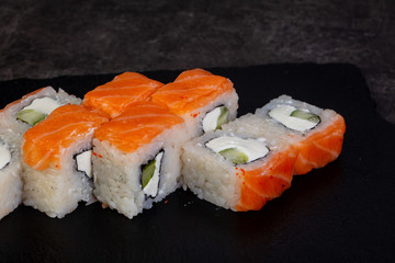 Japanese roll with salmon
