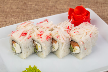 Japanese traditional roll with crab