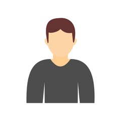 Men icon of flat style. Modern design. Vector Illustration.