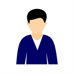Men icon of flat style. Modern design. Vector Illustration.