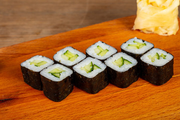 Japanese roll with cucumber