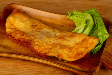 Cheburek with meat