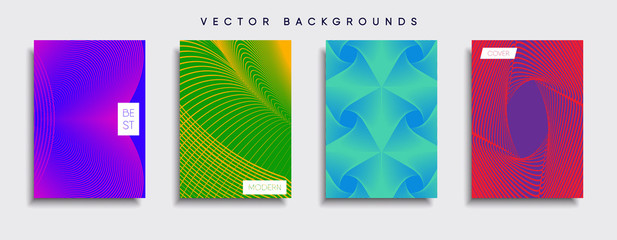 Vector cover designs. Future Poster template. Smartphone modern background set.