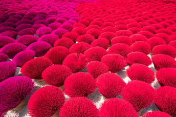 Obraz premium Incense sticks drying outdoor in north of Vietnam