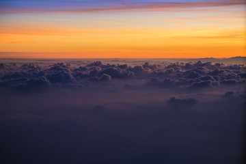 View of a sunrise full of color