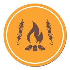 Grilled kebab icon
