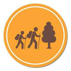Hiking icon illustration