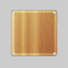 Wooden sign. vector illustration