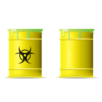 barrel with chemicals. vector illustration