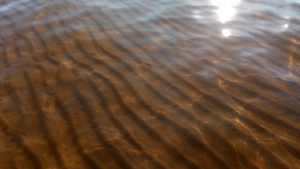 The pattern on the bottom of the river