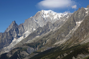 Fototapeta na wymiar Detail of Mont Blanc massif