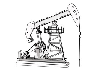  oil pumpjack vector
