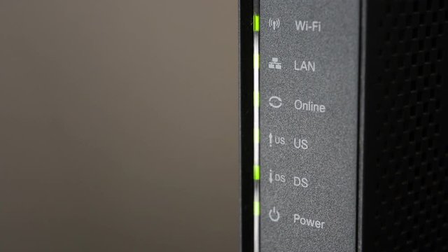 blinking Internet modem