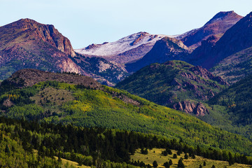 Pikes Peak in Early Autumn with fresh snow