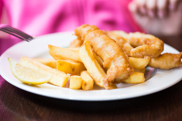 Traditional English Food such as Fish and Chips