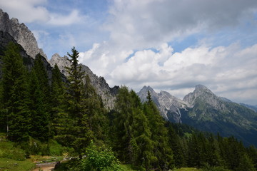 Fototapeta na wymiar Carnia - panorama sulle Dolomiti Pesarine