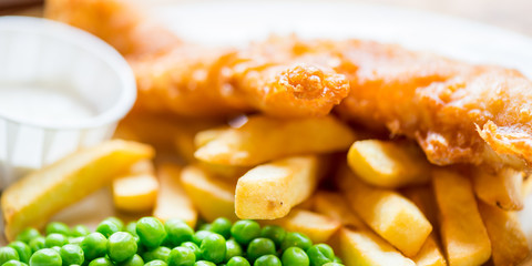 Traditional English Food such as Fish and Chips