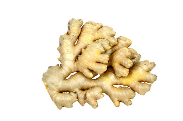 Ginger has been used for its medicinal properties.
Ginger isolated on white background.