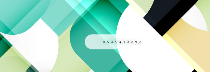 Color square shapes, geometric modern abstract background