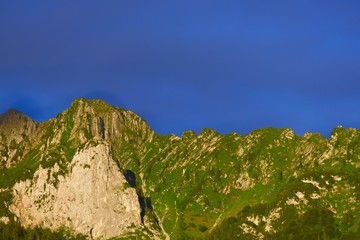 Profilo delleAlpi Orobie al tramonto