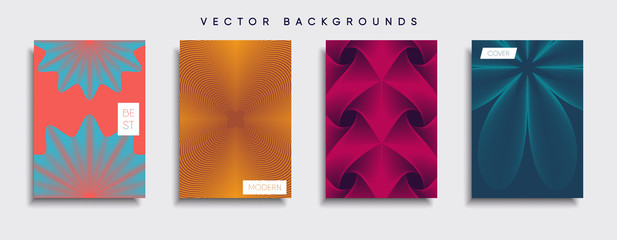 Vector cover designs. Future Poster template. Smartphone modern background set.