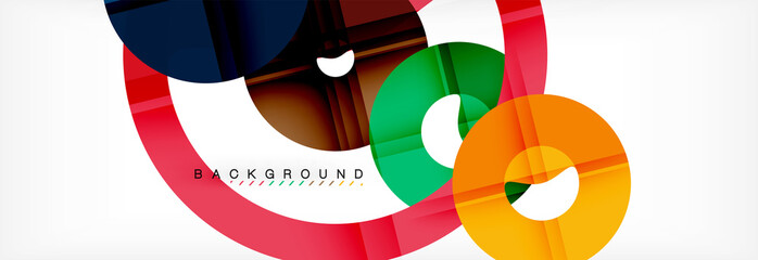 Geomtric modern backgrounds, rings abstract template