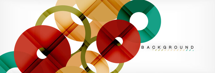 Geomtric modern backgrounds, rings abstract template