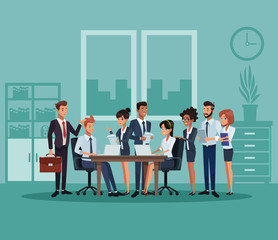 Business coworkers cartoons