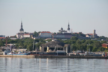 The oldest part of the City of Tallinn is Toompea (the high, old Downtown). The view from the Gulf of Finland. Estonia. 22.06.2009.