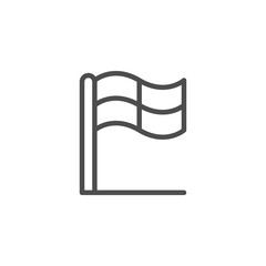 Sport flag line icon
