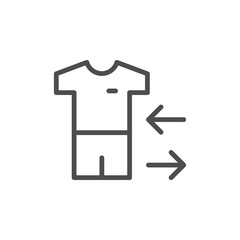 Player substitution line icon