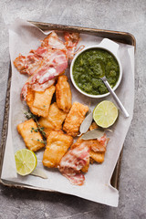 Crispy fish sandwich crispy prosciutto bacon pesto crispy fish fillets recipe food