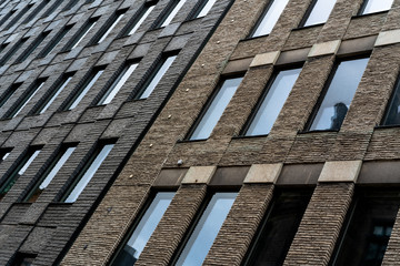 Office building stone wall