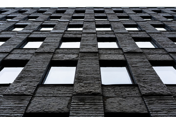 Stone wall with windows